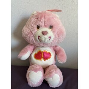 Vintage Care Bear With Pink Hearts 13" 1983?